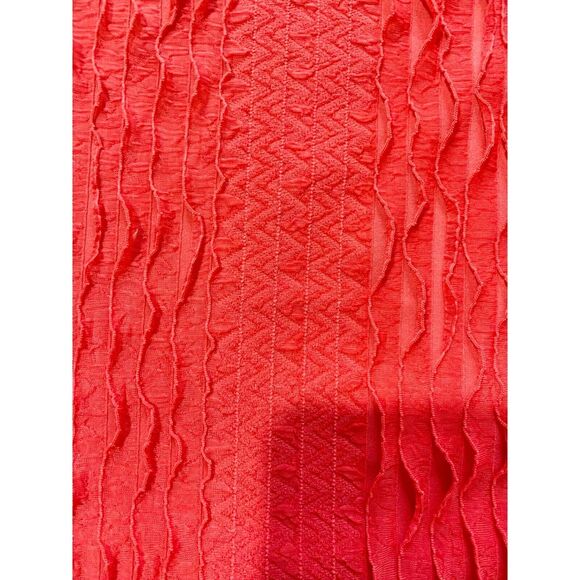 Notations Women's Tiered Blouse Salmon Pink Short Sleeve Scoop Neck Size 1X - Picture 6 of 9